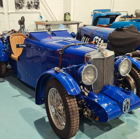 Vintage MG sports car restoration