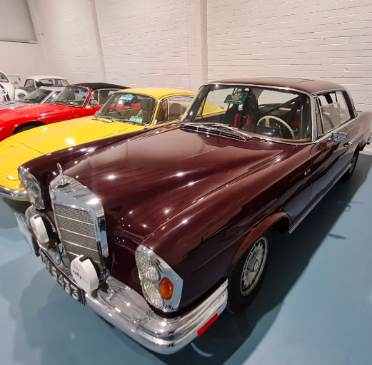 Classic Mercedes in showroom